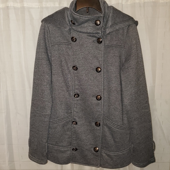Forever 21 Gray Pea Coat - Picture 1 of 5